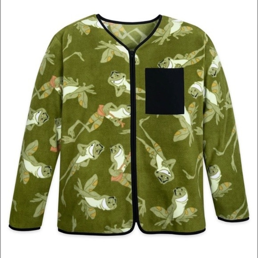 Disney Unisex Fleece Jacket Princess and the Frog Prince Naveen Tiana Halloween